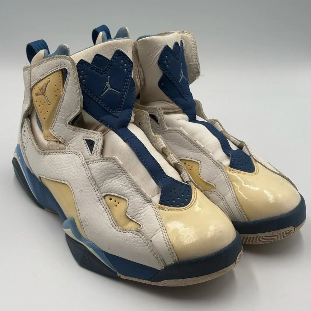 Nike Air Jordan True Flight White Court Blue Mens Size 8 Vintage